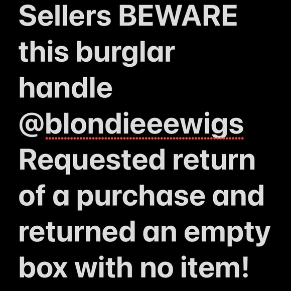 THIEF WARNING CASING UR SHOP - @blondieeewigs - Picture 3 of 16